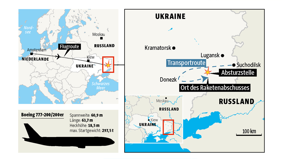 Ermittler: Flug MH17 mit russischer Rakete abgeschossen