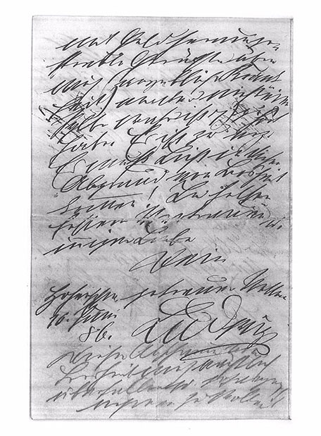 Der letzte handschriftliche Brief Ludwigs II. vom 10. Juni 1886.