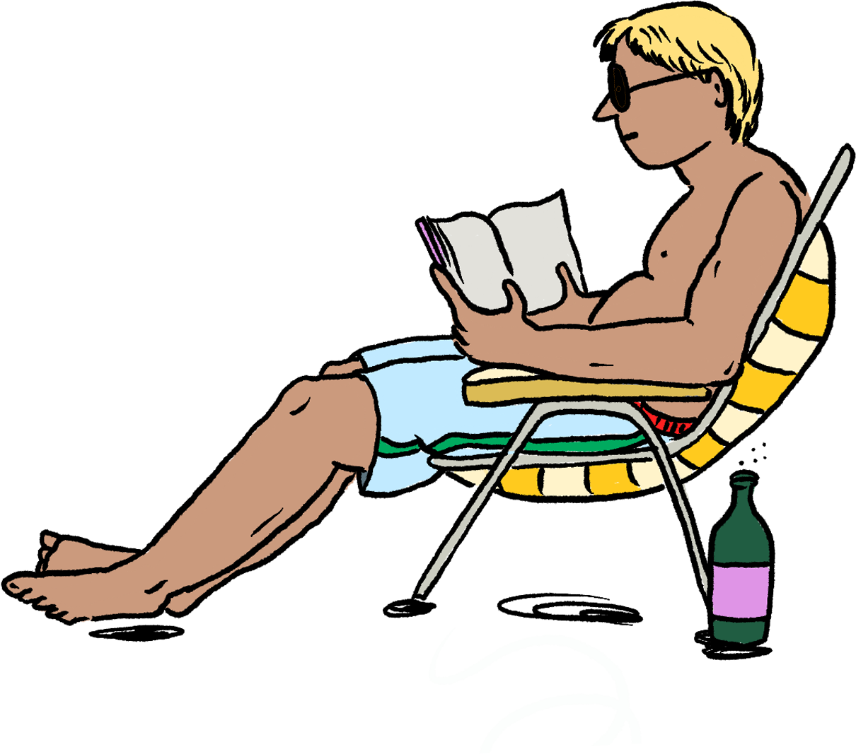 Illustration vom Menschen am Lesen