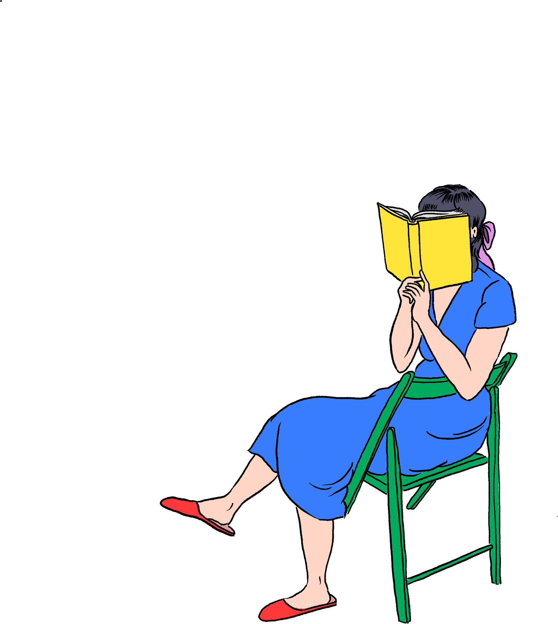 Illustration vom Menschen am Lesen