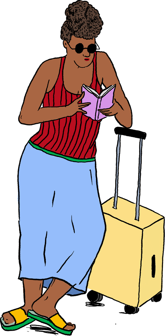 Illustration vom Menschen am Lesen